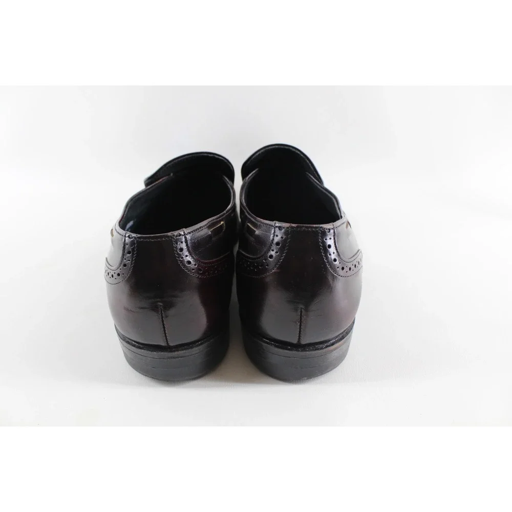 O'Sullivan Executive Imperials Burgundy Leather Tassel Wingtip Slipon Loafer 12C